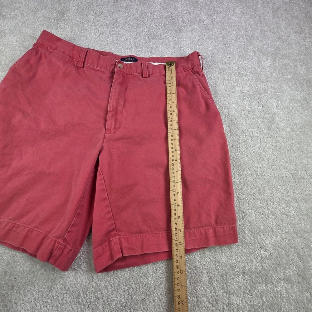 Polo Ralph Lauren Men's Pink Chino Shorts Size 36 Flat Front‎ Casual Cotton